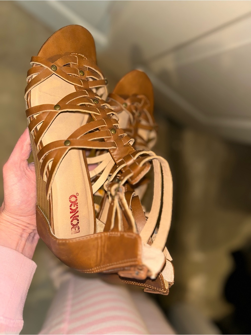 Bongo Tan Strappy Gladiator Sandals